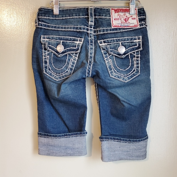 true religion denim shorts